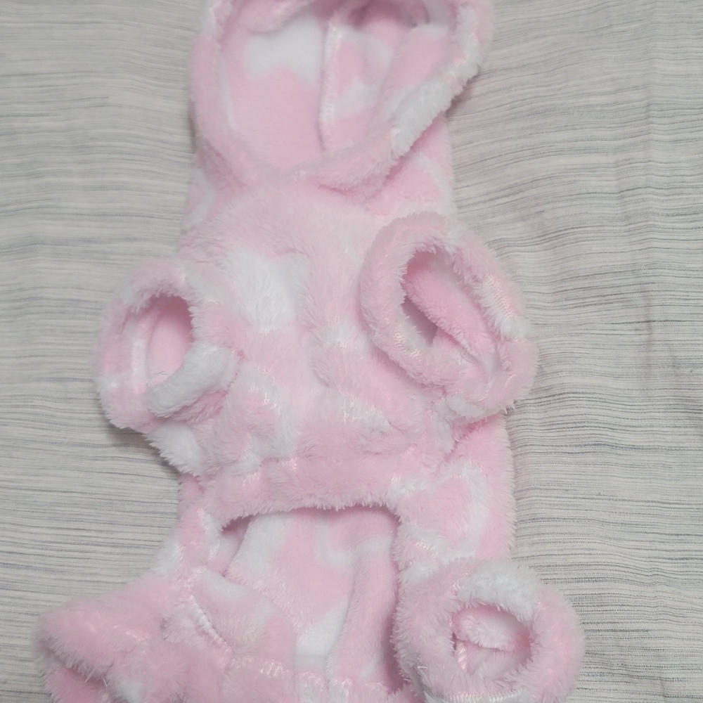 Dog's coat, 🐕   XS, white and pink 🐕